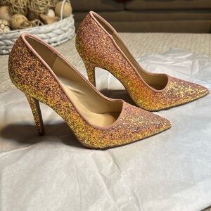 Pink Glitter High Heels size 6.5 Excellent Condition